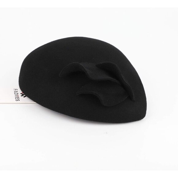 Vintage Wool Fascinator Hat Women's Pillbox Church Derby Wedding Fedoras - Picture 4 of 6